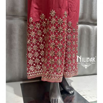 Onion Pink Georgette Anarkali Suit