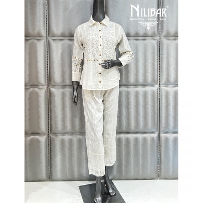 White Cotton Co-ord Set