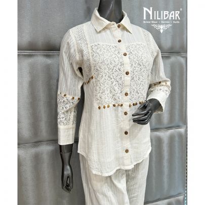 White Cotton Co-ord Set