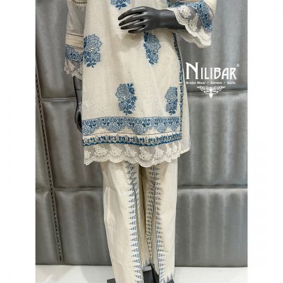 Off White Cotton Co-ord Set