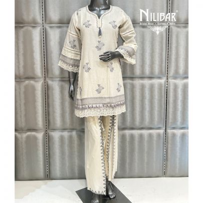 Off White Cotton Co-ord Set