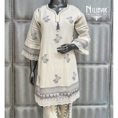 Off White Cotton Co-ord Set