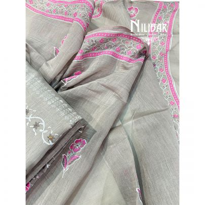 Slate Gray Cotton Unstitched Suit