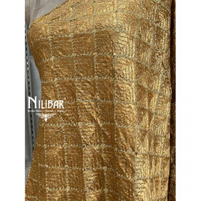 Gold Beige Phulkari Dupatta