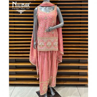 Bubblegum Pink Silk Salwar Suit Set