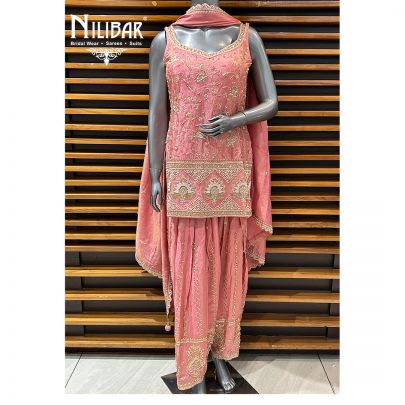Bubblegum Pink Silk Salwar Suit Set