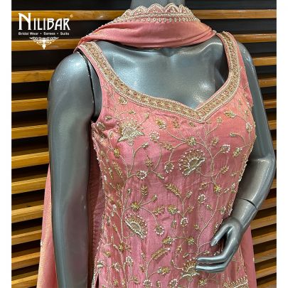 Bubblegum Pink Silk Salwar Suit Set