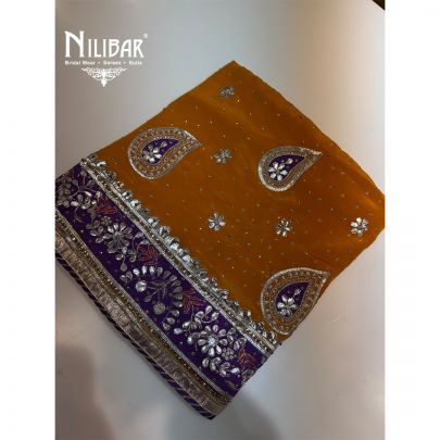 Organic Crepe stunning unstitched embroidered suit