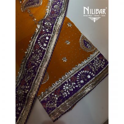 Organic Crepe stunning unstitched embroidered suit