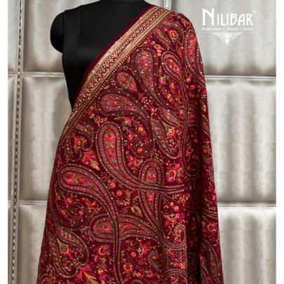 Mehroon Georgette Dupatta