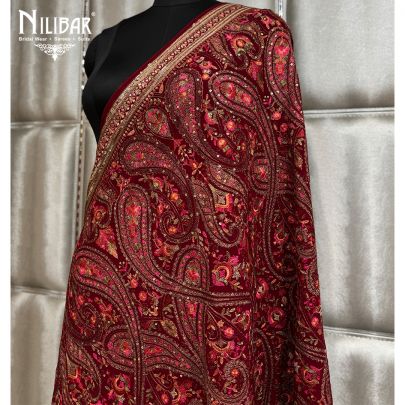Mehroon Georgette Dupatta