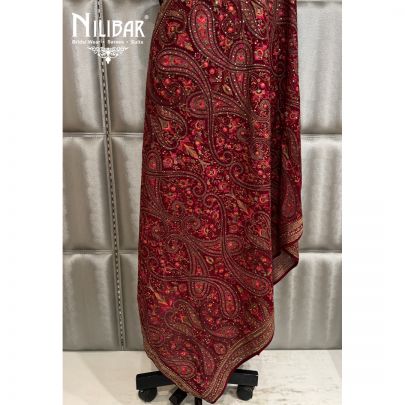 Mehroon Georgette Dupatta