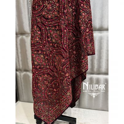Mehroon Georgette Dupatta