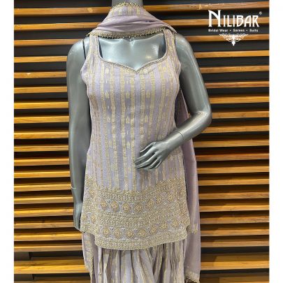 Lilac Georgette Salwar Suit