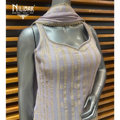 Lilac Georgette Salwar Suit