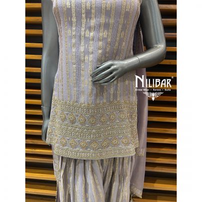 Lilac Georgette Salwar Suit
