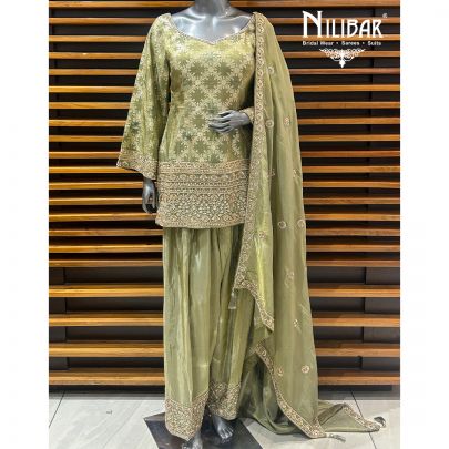 Light Green Silk Salwar Suit