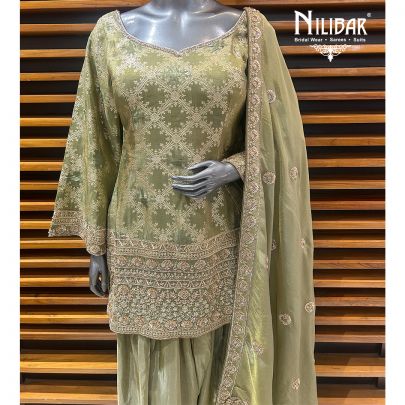 Light Green Silk Salwar Suit