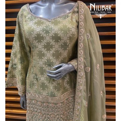 Light Green Silk Salwar Suit