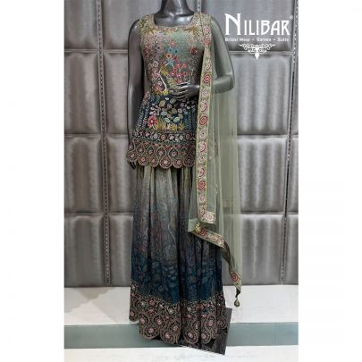 Pista Green Silk Pant Suit