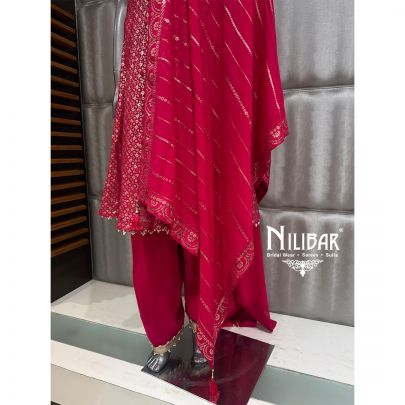 Hot Pink Georgette Suit