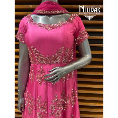 Pink Silk Anarkali Suit