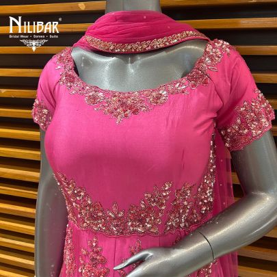Pink Silk Anarkali Suit