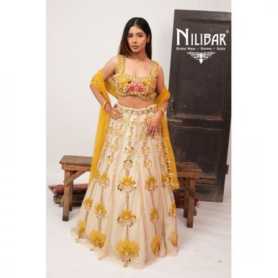 Yellow Net Lehenga