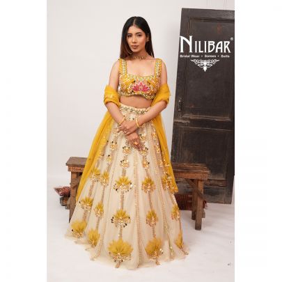 Yellow Net Lehenga