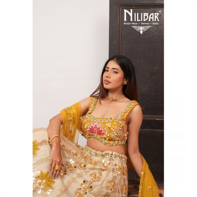 Yellow Net Lehenga