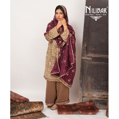 Gold & Wine Lamé Silk Palazzo Suit