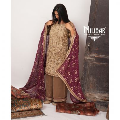 Gold & Wine Lamé Silk Palazzo Suit