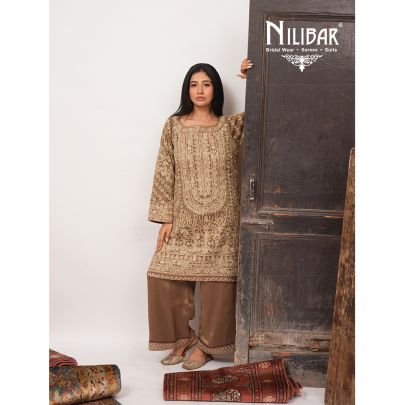 Gold & Wine Lamé Silk Palazzo Suit