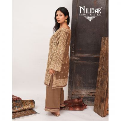 Gold & Wine Lamé Silk Palazzo Suit