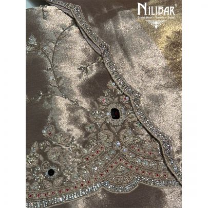 Rose Gold Lamé Tissue Unstitched Suit