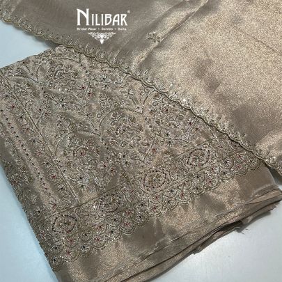 Champagne Gold Lamé Tissue Unstitched Suit