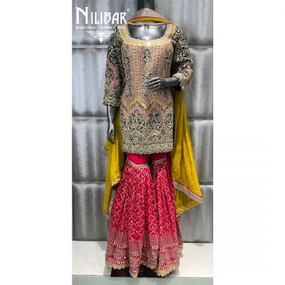 Pink Georgette Garara Suit