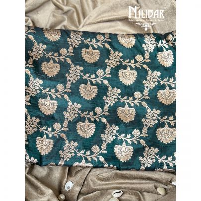 Bottle Green Banarasi Silk Saree