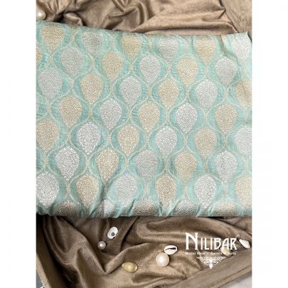 Pastel Blue Banarasi Silk Saree