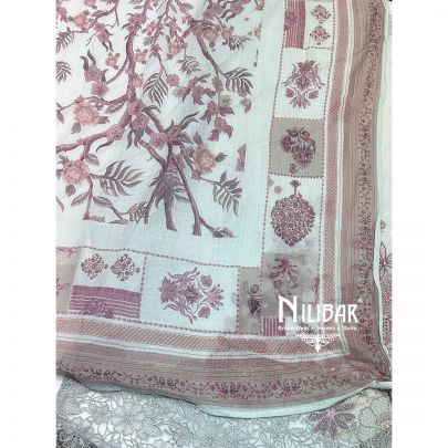 Sky Blue Cotton Unstitched Suit