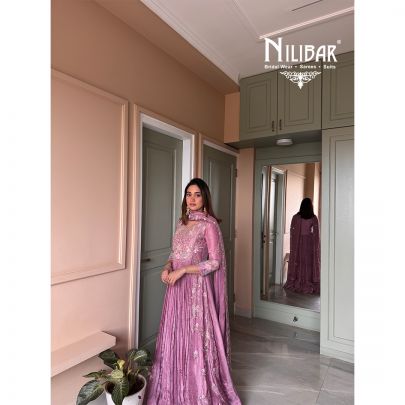 Onion Pink Long Length Anarkali Suit