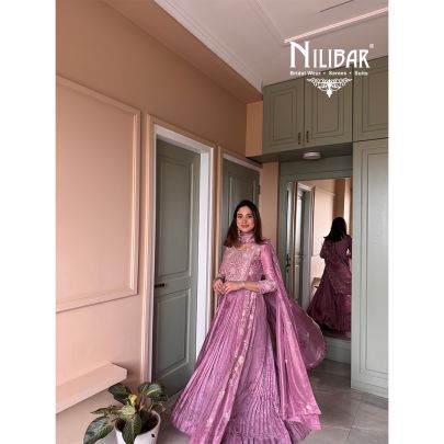 Onion Pink Long Length Anarkali Suit