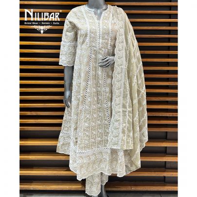 Light Beige Cotton Summer Suit