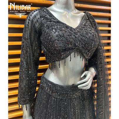 Black Net Lehenga