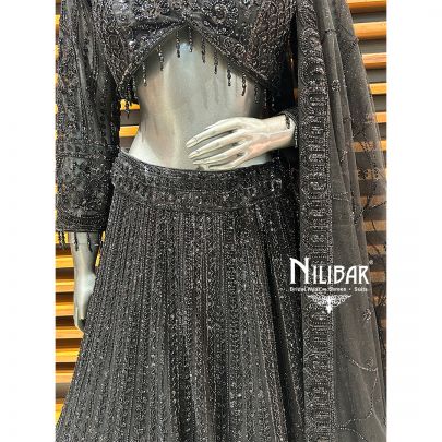 Black Net Lehenga