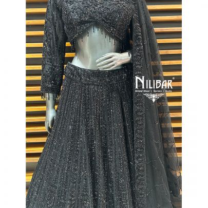 Black Net Lehenga