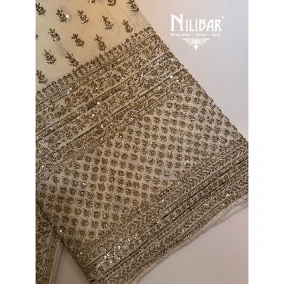 Off White Silk Unstitched Suit