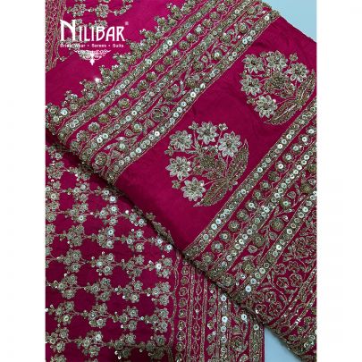 Rani Pink Crepe Unstitched Suit