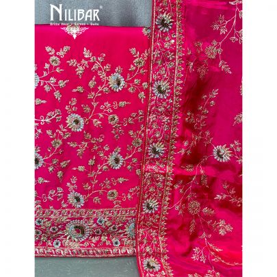 Pink Crepe Unstitched Suit