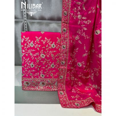 Pink Crepe Unstitched Suit